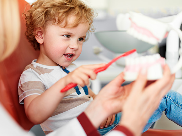 Child at dentist's office